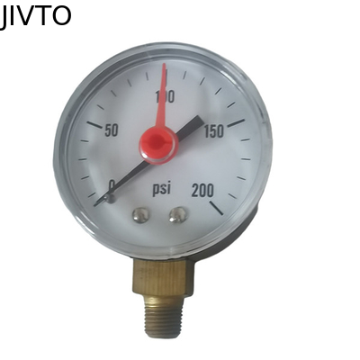 Bourdon Tube 2.5in Dial General Pressure Gauges 200 Psi 1/8'' BSP