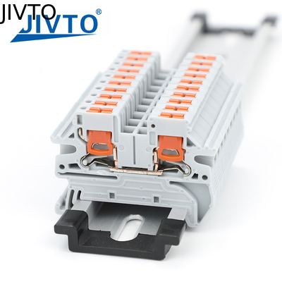 PTV 2.5 DIN Rail Terminal Block Side-Entry Push-in Connection 2.5mm2 26-12AWG Kabelbedrading Elektrische draadverbinding