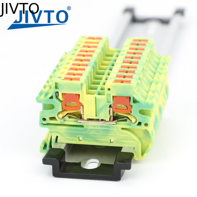 PTV 2,5-PE Aarding Modulair DIN-railaansluitblok Insteekbedradingsconnector met zij-ingang Elektrisch 2,5 mm
