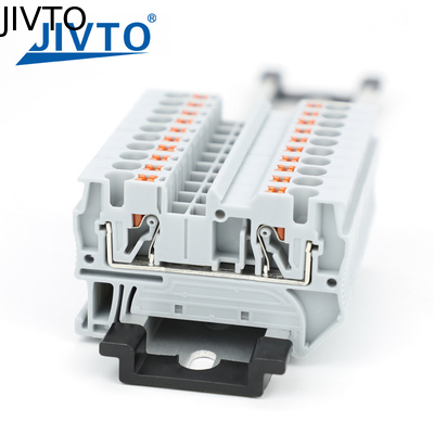 PT4 Push-in Terminal Strip Plug PT-4 4mm2 Kabelconnector Electrical Connect Din Rail Schroefloze Terminal Block PT 4