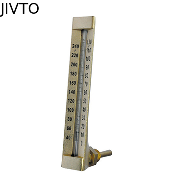 Rode Vloeistof binnen 60MM 90deg Industriële Glasthermometers 3/4“ BSP
