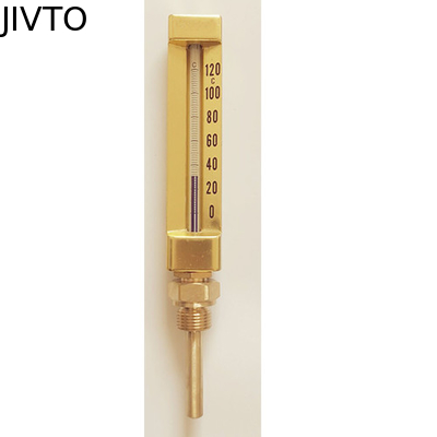 Vloeistof Gevuld Glas 200mm 120deg-V-vorm Mercury Filled Thermometer 3/8 