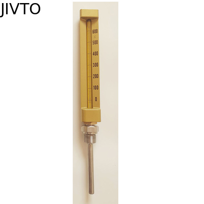 Vloeibare Temperatuur 600C 150mm Industriële Glasthermometers 1/4“ NPT